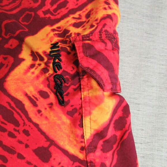 Nike 6.0 Board Shorts Mens Size 34 Red Orange Geometric Swim Trunks Active - Picture 5 of 16